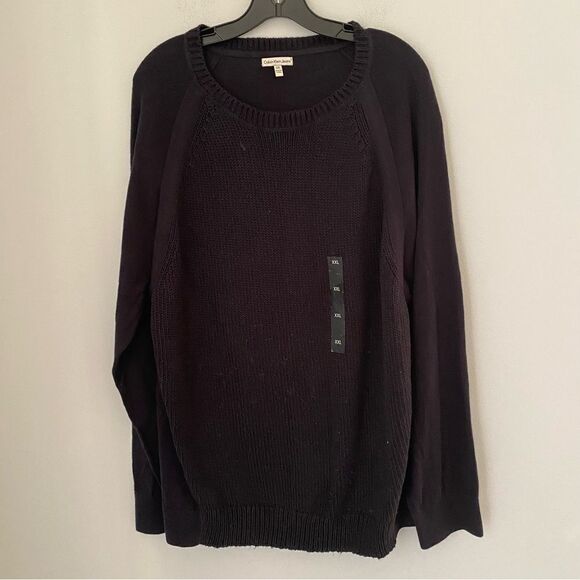 Calvin Klein Men’s Crew Neck Knit Navy Blue Sweater size XXL - Picture 1 of 5